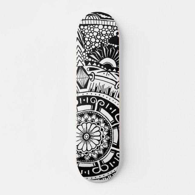 Marbke circle skateboard with bohemian style (Frente)
