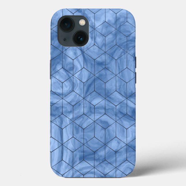 Marble Azul Geométrico (Verso)