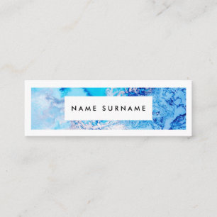 Marble Blue Watercolor Cartão de visita