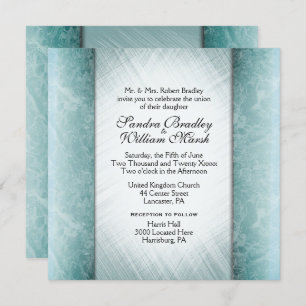 Marble Columns Mint Convites De Casamento