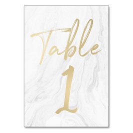 Marble e Script Dourado | Tabela Número Cartão 1