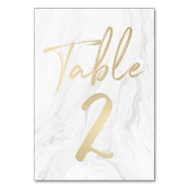 Marble e Script Dourado | Tabela Número Cartão 2