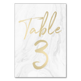 Marble e Script Dourado | Tabela Número Cartão 3