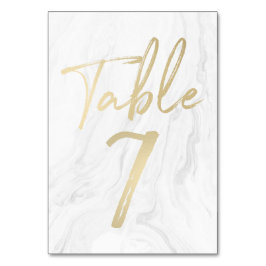 Marble e Script Dourado | Tabela Número Cartão 7