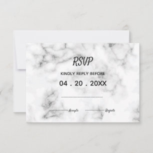 Marble elegante design de casamento RSVP