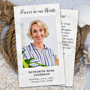 Marble Memorial Sympathy Foto Funeral Prayer Card