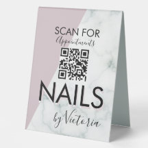 Marble Nail Salon Nomeações QR