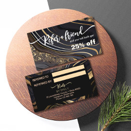 Marble nail salon Remete um cartão de referência d