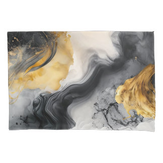 Marble Preto e Dourado de Aquarela