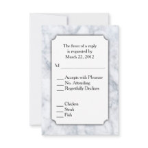 Marble RSVP com opção de menu