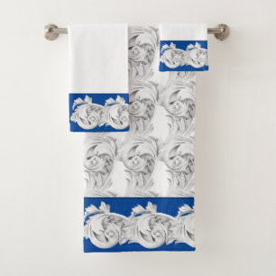 Marble Tendrils em um Conjunto de Toalhas de Banhe