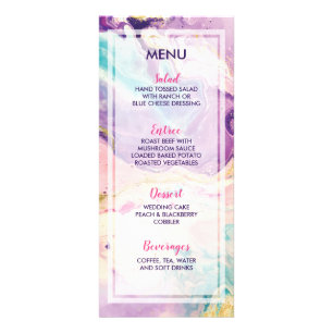 Marbleous Dream Wedding Menu