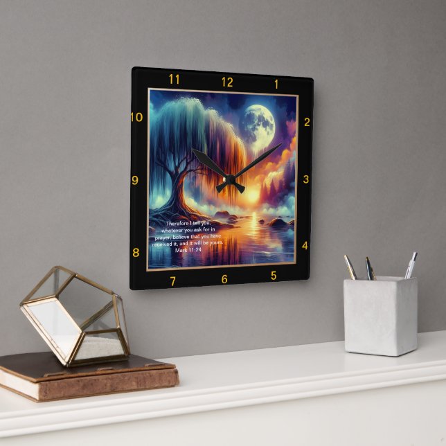 Marca 11:24 Relógio de Orações: Acredite e Receba (Escritório)