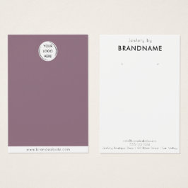 Marca Cartão de exibição de joalharia do brinco de