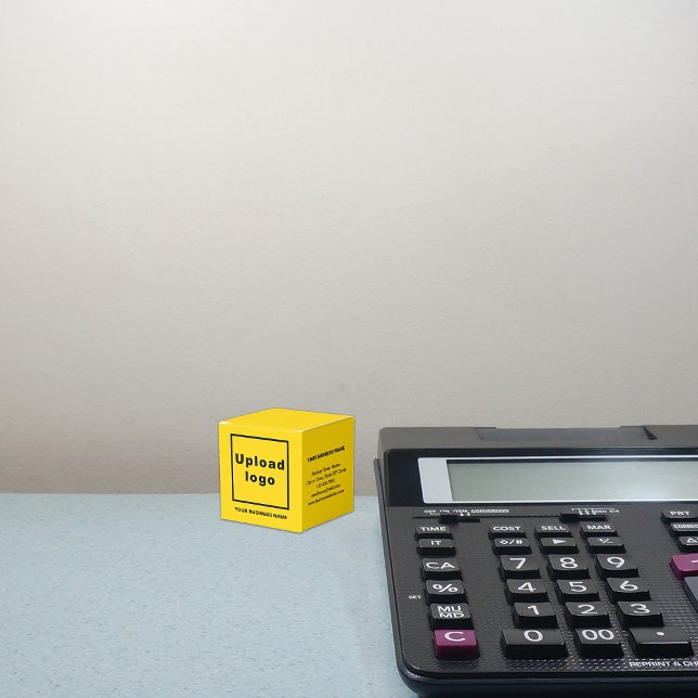 Marca Comercial em Caixa Pequena Amarela (Build brand name awareness. Your business brand on small size yellow classic favor box.)