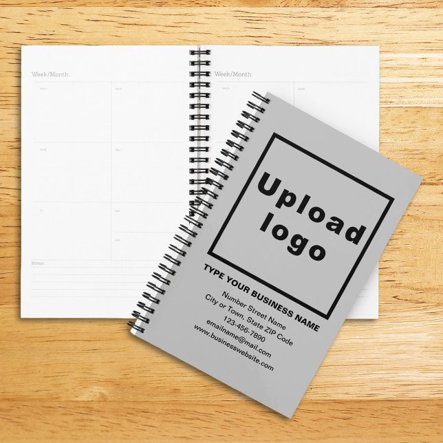 Marca comercial na Cinza do Planejador (Planner with gray cover and your business brand)