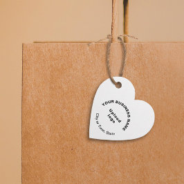 Marca comercial na etiqueta de forma do White Hear