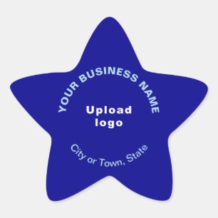 Marca comercial no adesivo da forma Blue Star