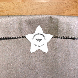 Marca comercial no adesivo em forma de White Star