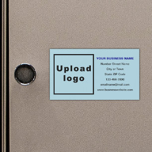 Marca comercial no cartão magnético azul claro