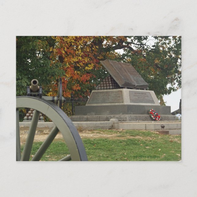 Marca d'água alta, cartão postal Gettysburg Battle (Frente)