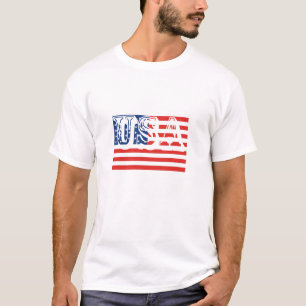 Marca de bandeira dos EUA T-Shirts masculinas