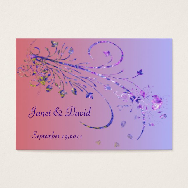 Marca de Favor do Casamento Elegante (Frente)