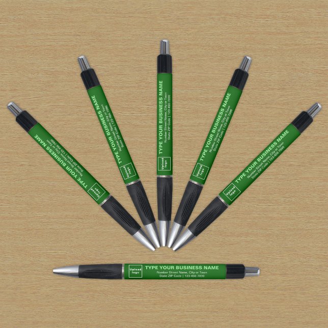 Marca de Negócios Verdes na Caneta (Pen with green barrel and your business brand)