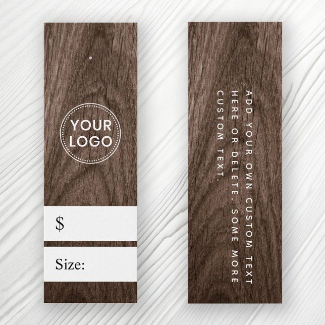 Marca de preço do grão de madeira castanha (Criador carregado)