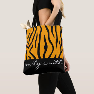 Marca de Tote de Padrão de Tigre Personalizado