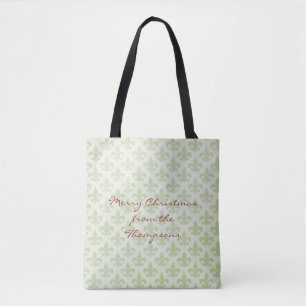 Marca de Tote Editável do Padrão Fleur de Lis