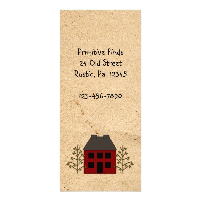 Marca do Livro do Cartão de Rack da Casa Primitiva (Frente)