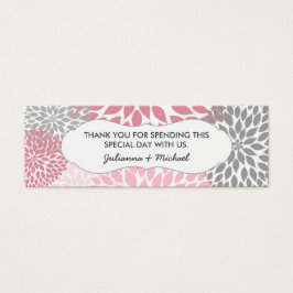 Marca floral cor-de-rosa, chá de fraldas menina ob