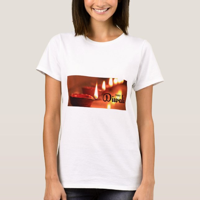 MARCA NOVA! - T-SHIRT DIWALI FELIZ (Frente)