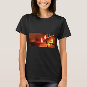 MARCA NOVA! - T-SHIRT NEGRA FELIZ DIWALI