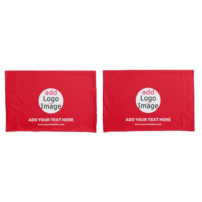 Marca Personalizável de Chic Comercial Vermelho (Frente - conjunto)
