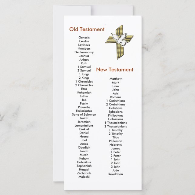 Marcação da Bíblia Cruzada Livros de Favoritos da  (Frente)