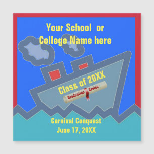 Marcador azul da porta do cruzeiro da graduação