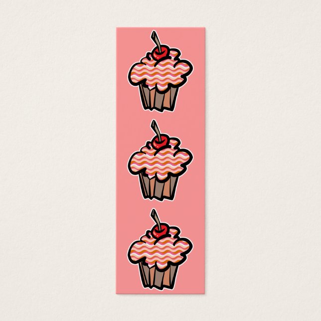 marcador de cupcake de linhas onduladas (Frente)