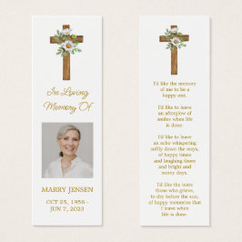 Marcador de Funeral com Foto de Daisy Cross