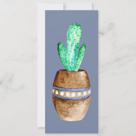 Marcador de Livro com Planta de Cacto em Vaso Marr
