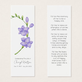 Marcador de Livro Memorial de Funeral de Freesia S