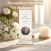Marcador de Livro Memorial Personalizado com Foto