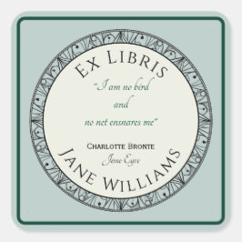 Marcador de Livro Pessoal Azul Adesivo