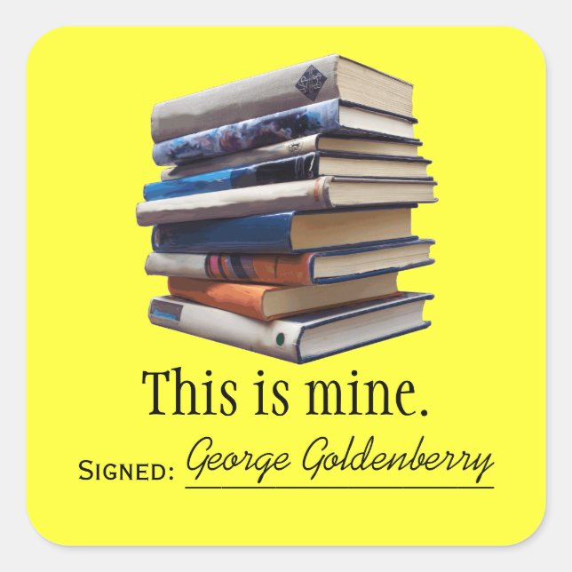 Marcador de Livros ou Adesivo de Propriedade (Frente)