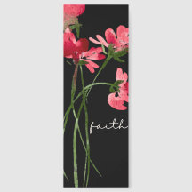Marcador de página floral em aquarela "Fé" Inspira
