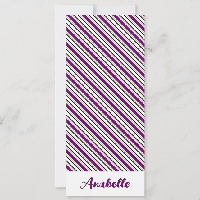 Marcador de Stripes Roxo Personalizado (Frente)