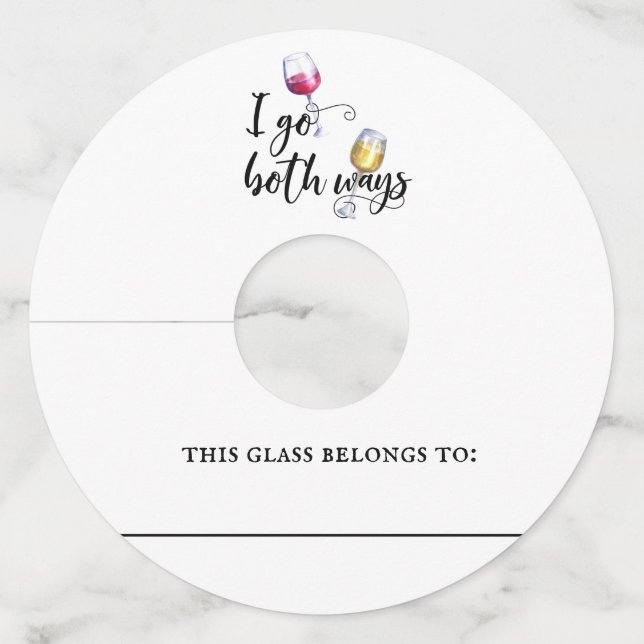 Marcador de vidro de vinho espinhoso Identificador (Frente)
