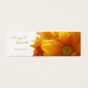 Marcador Dourado da flor - personalizado