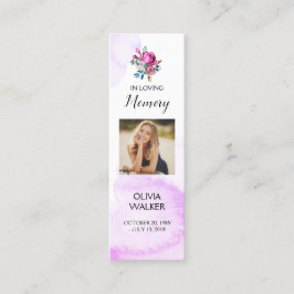 Marcador Funeral Roxo, Cartões de Guarda Funerário